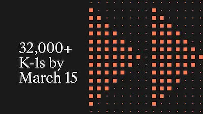 Deliver your K-1s by March 15