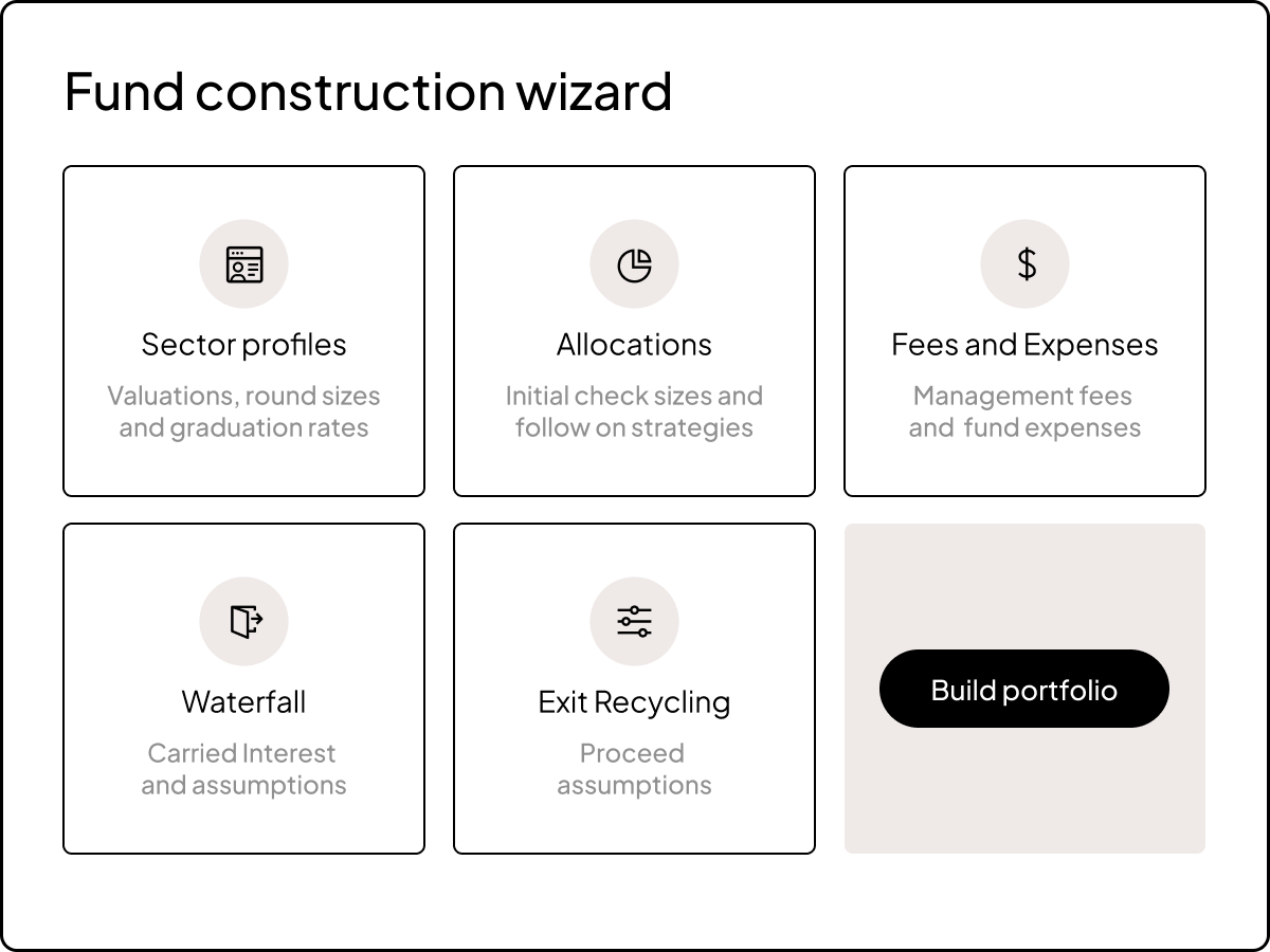 Portfolio construction UI 1 - option 1