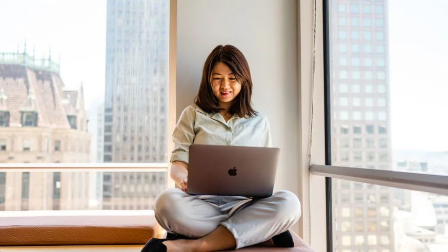 Woman with laptop