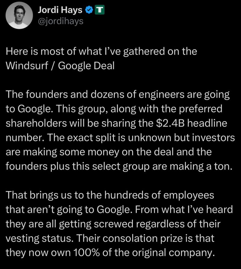 Windsurf Vested Employees Will Be Paid Out After All