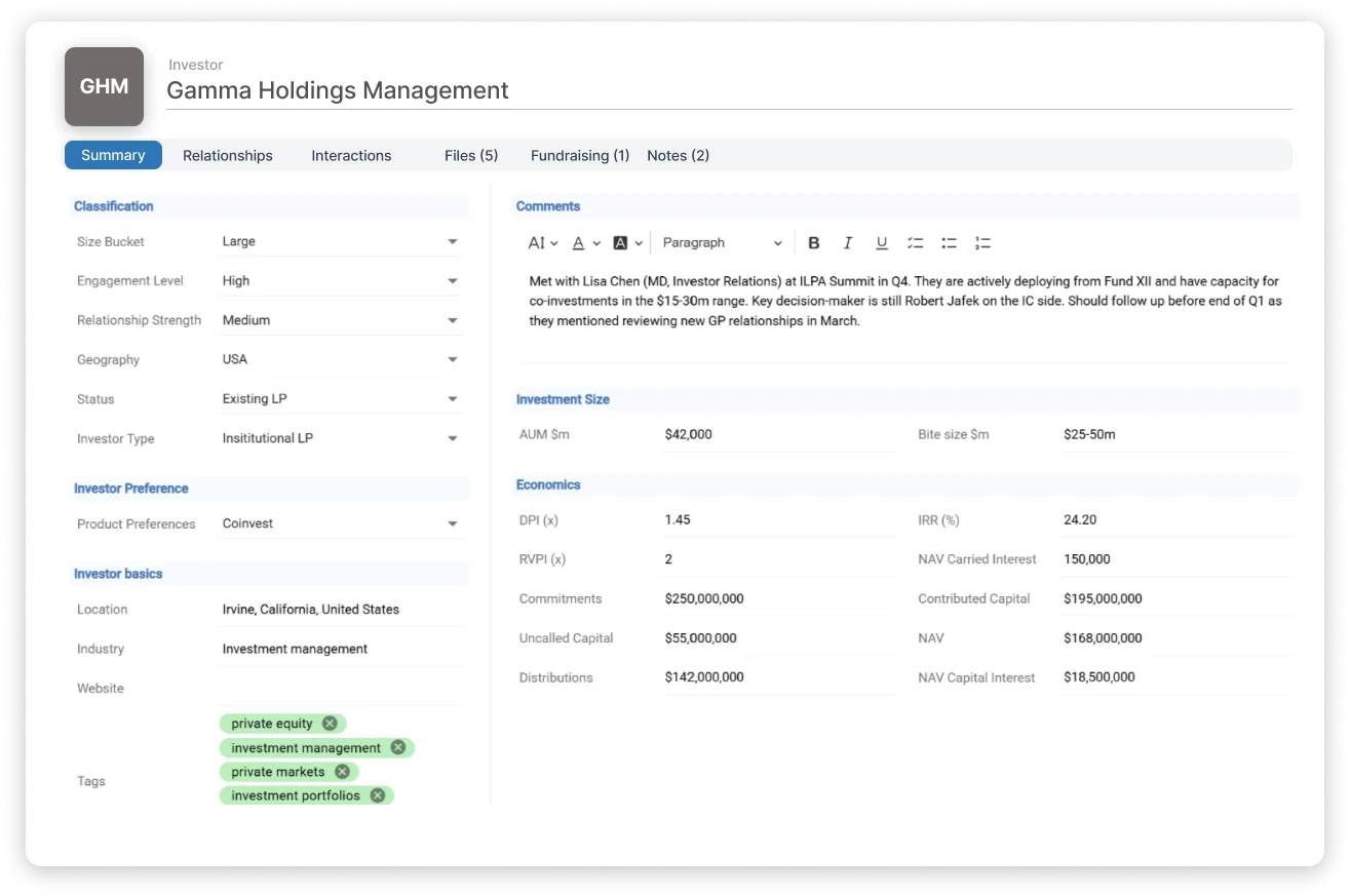 LP CRM Object
