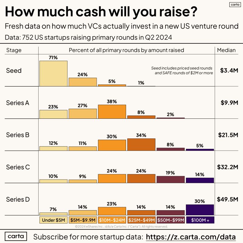 How Much Cash to Expect From Your Next VC Round in 2024