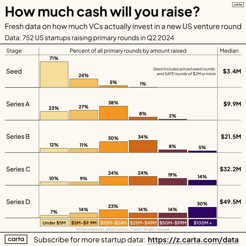How Much Cash to Expect From Your Next VC Round in 2024