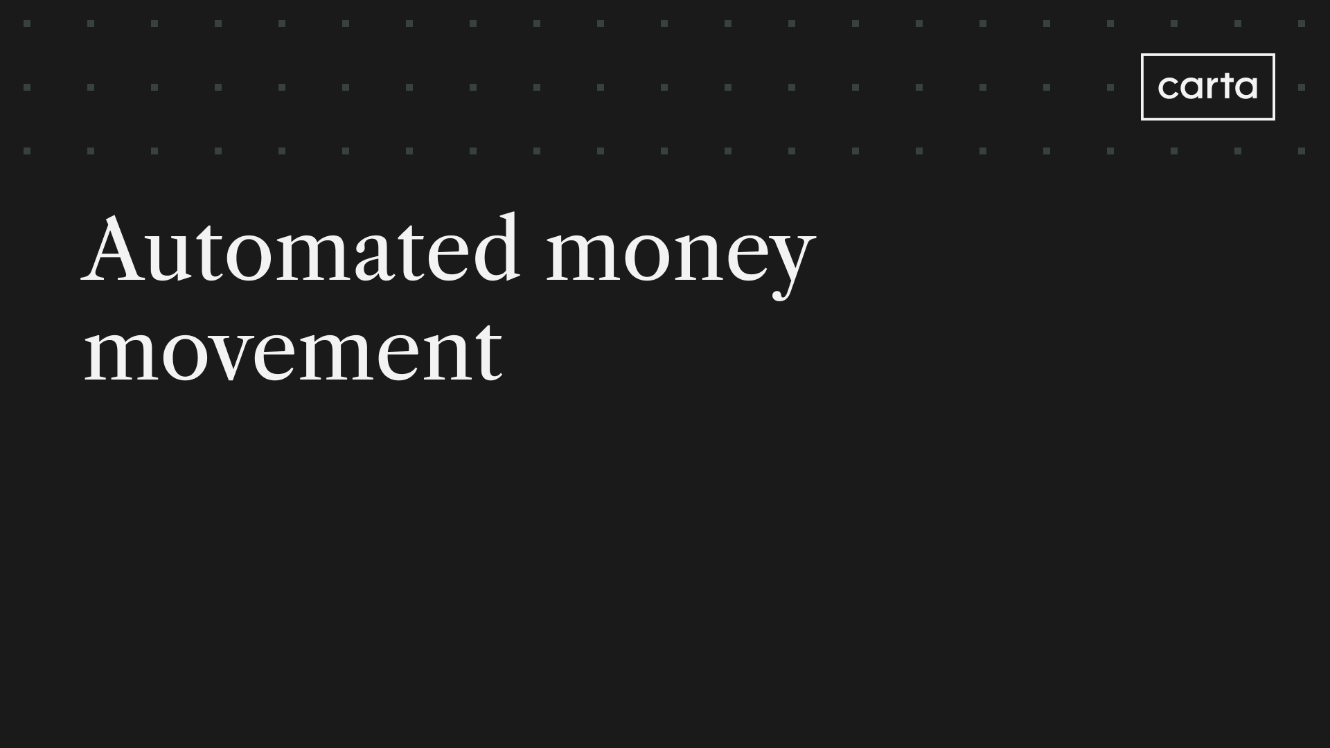 Automated money movement