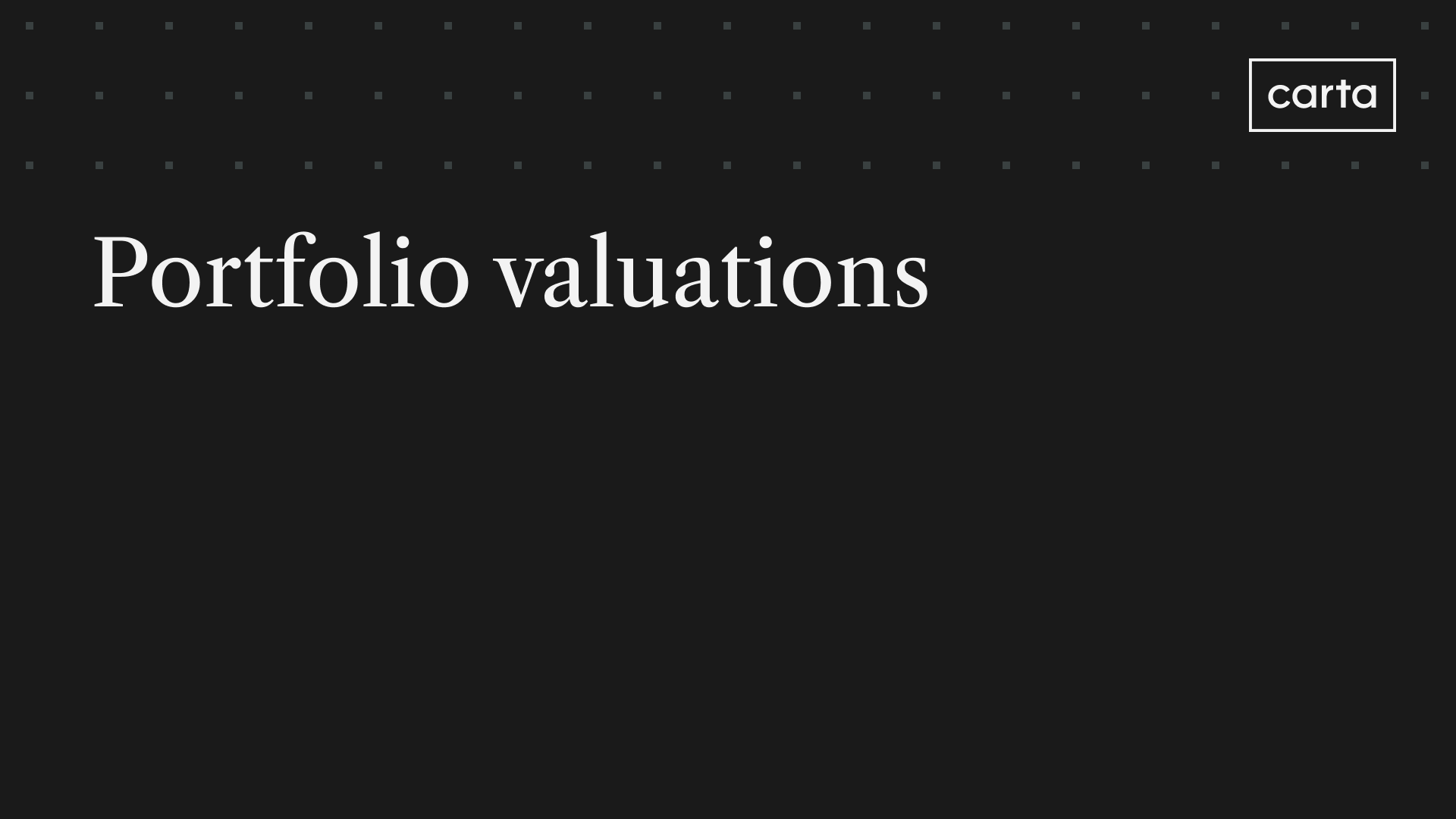 Valuations