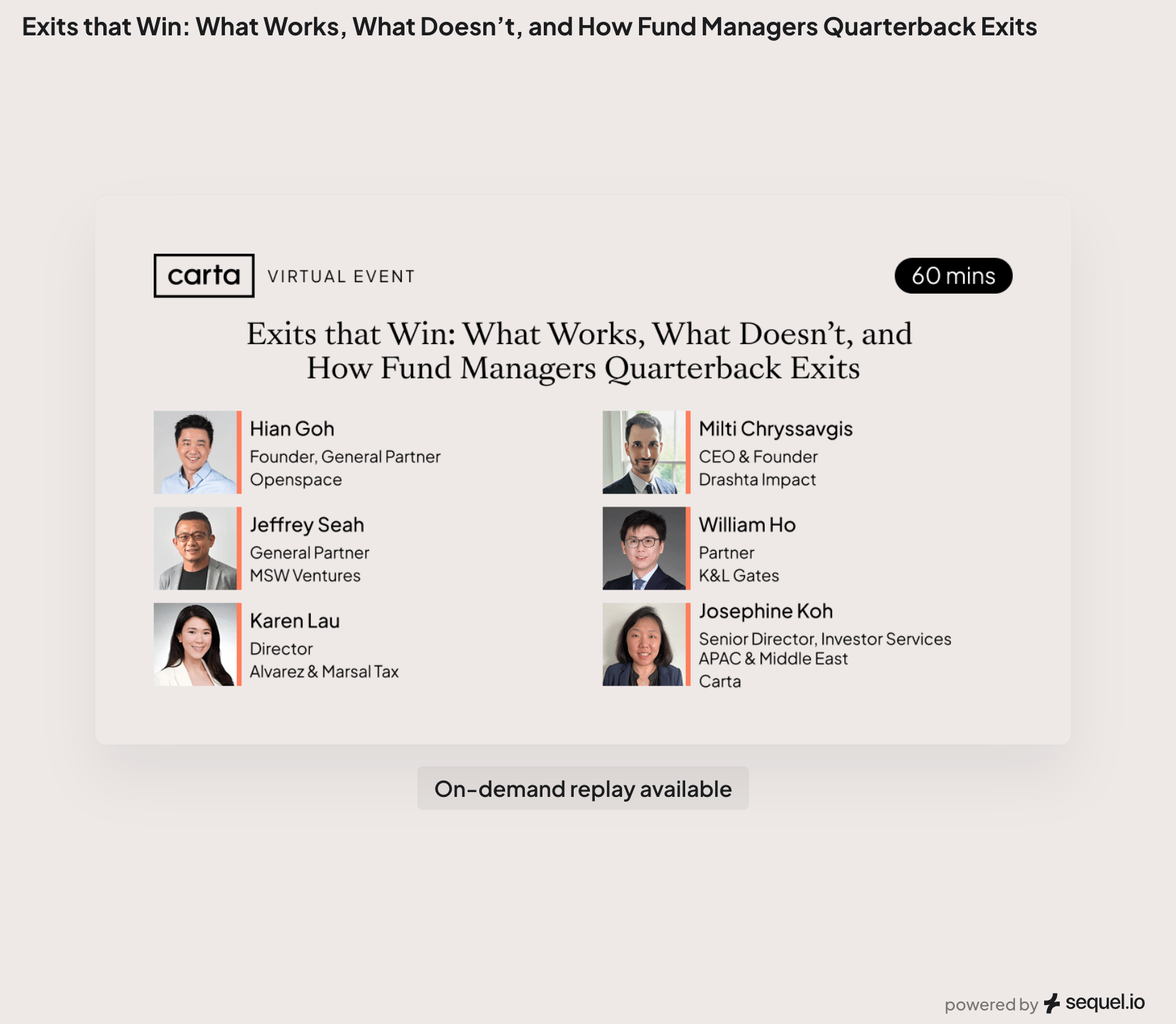 Exits that Win: What Works, What Doesn’t, and How Fund Managers Quarterback Exits
