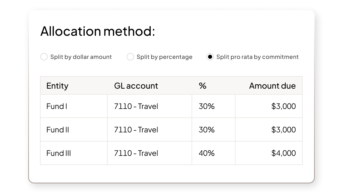 ManCo UI | Feature |  "Expense Allocations" | US