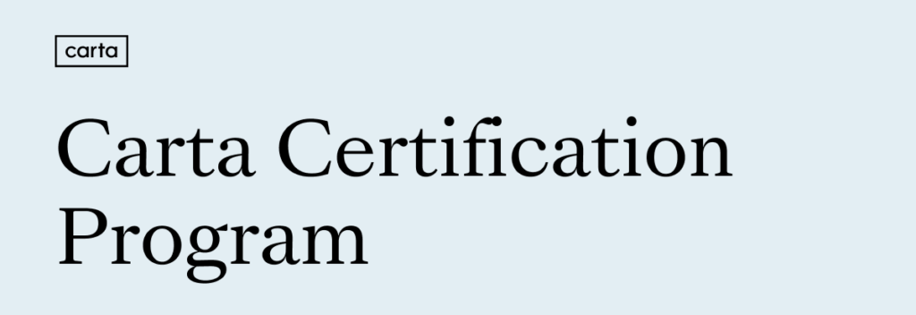 Carta-Certification-Program