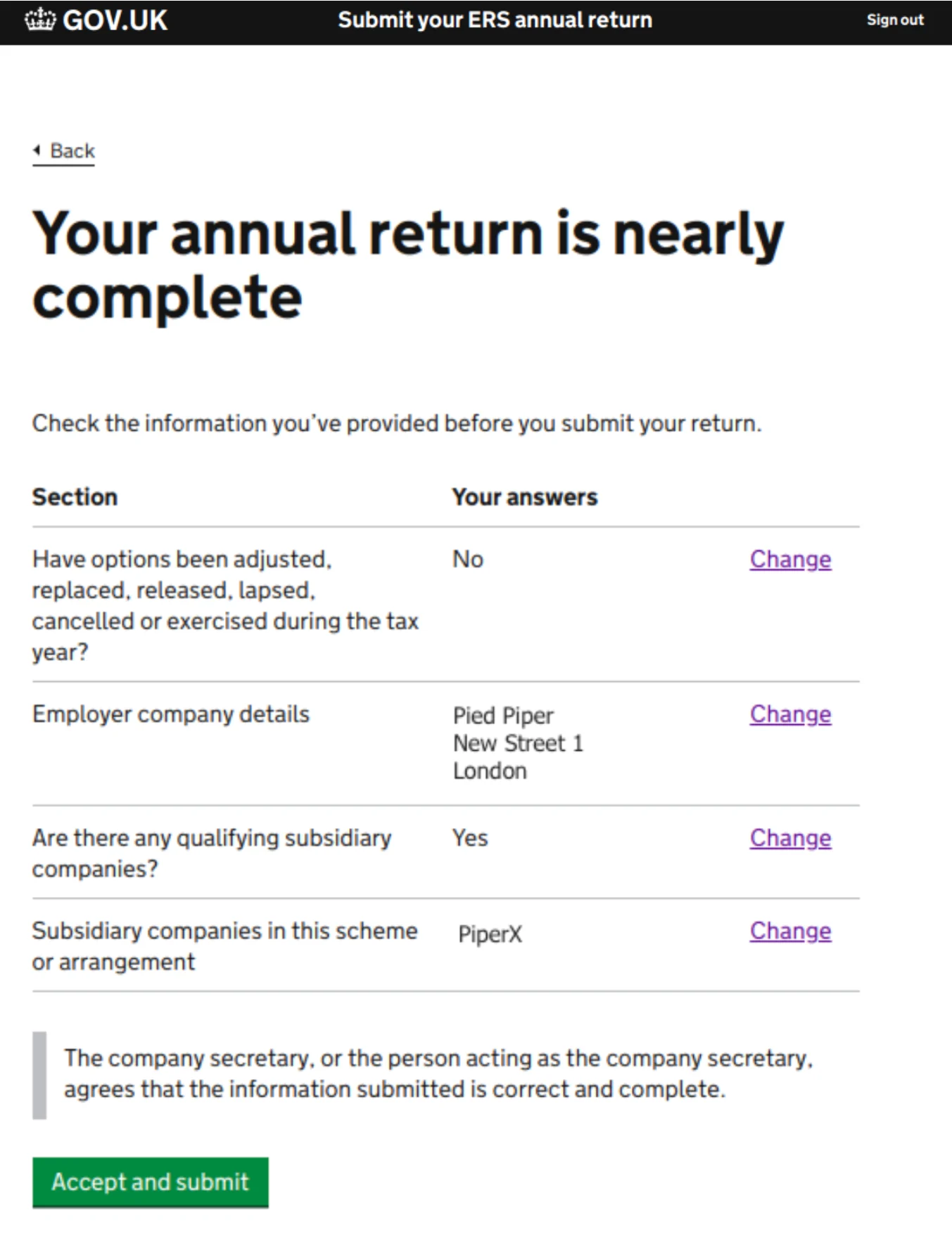 EMI annual return 13
