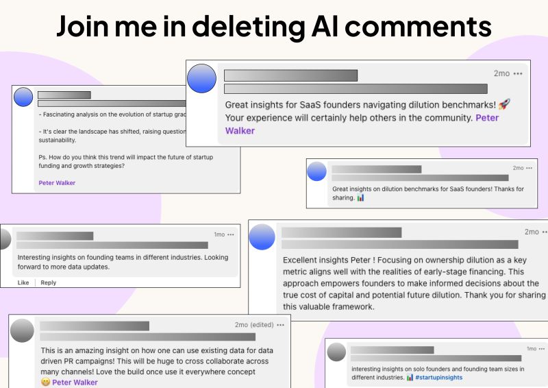 We Now Delete AI Comments When We Find Them