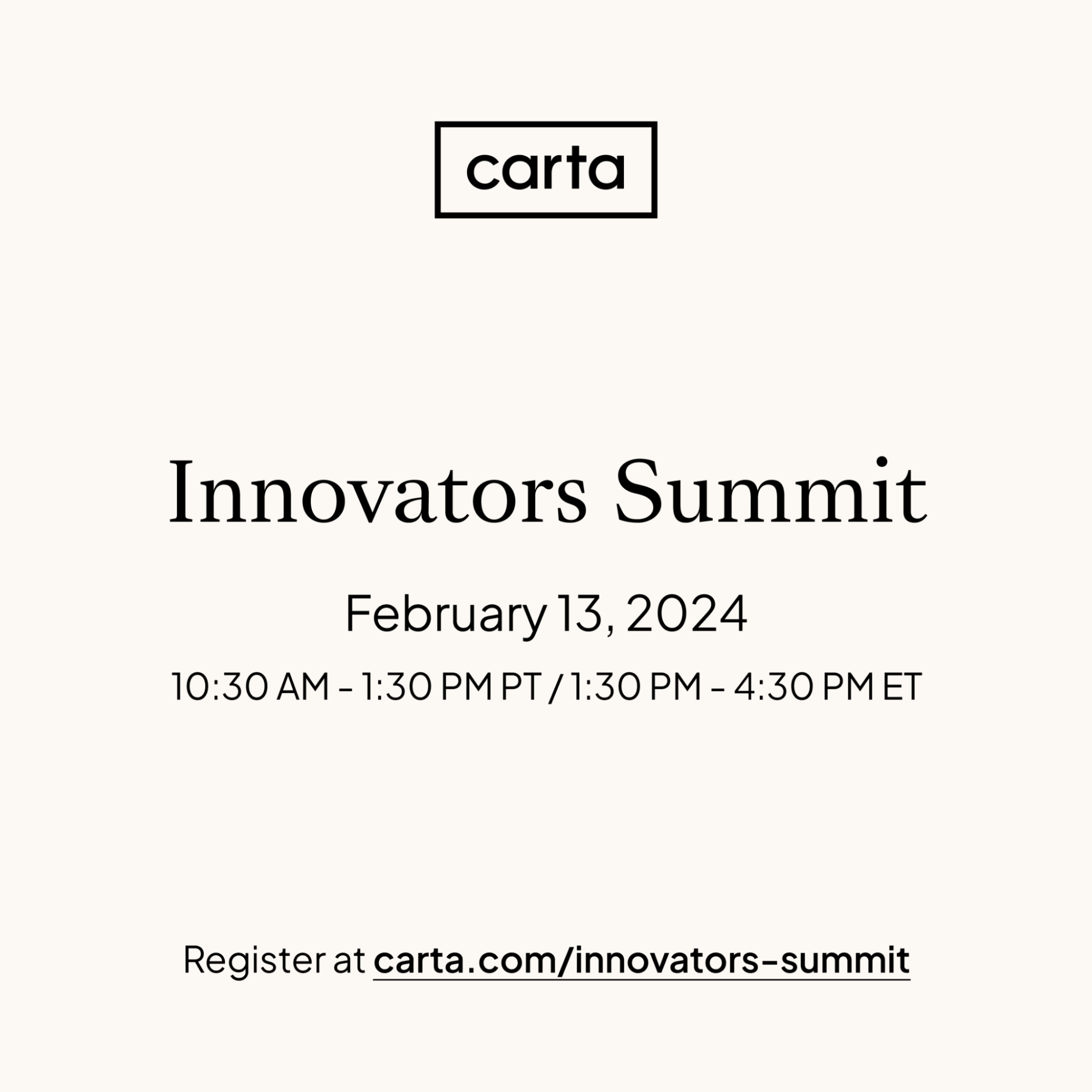 Carta Innovators Summit