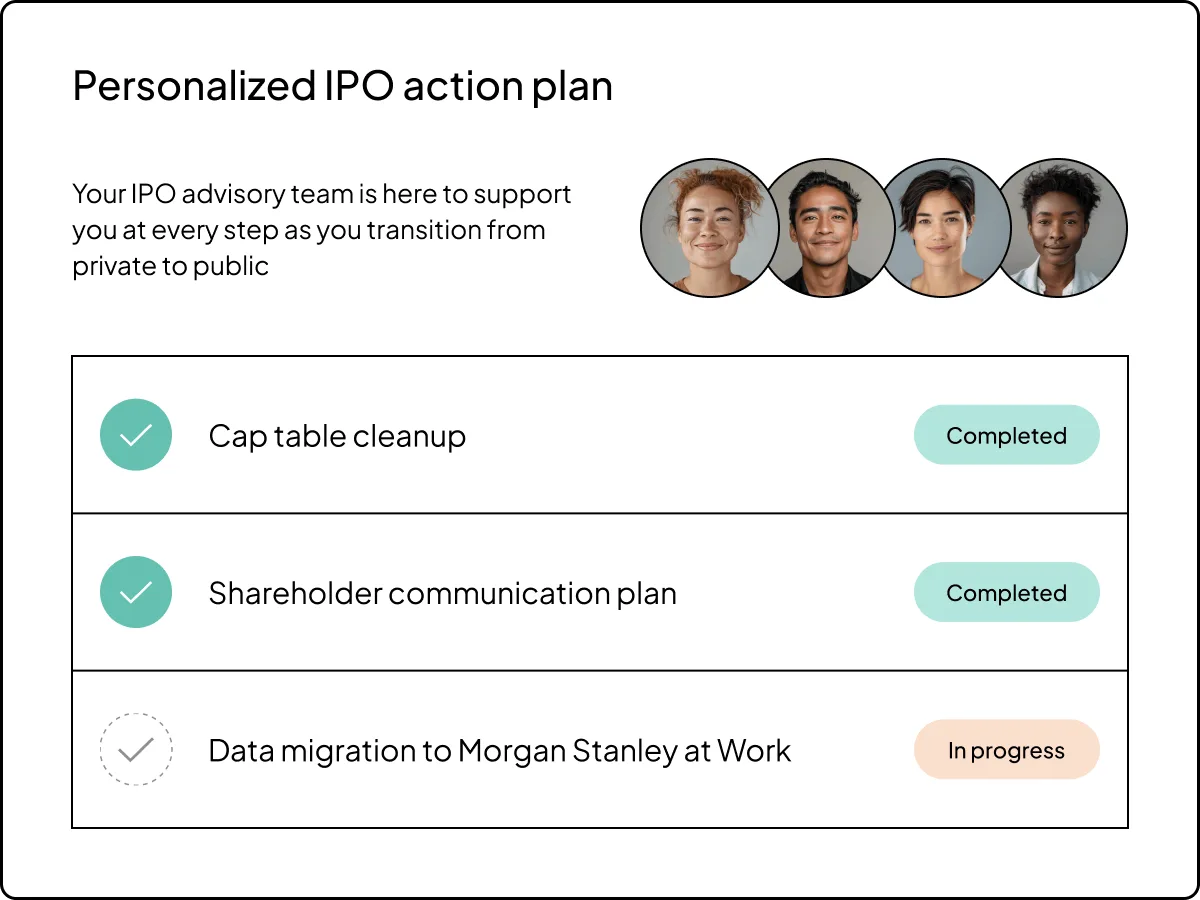 Image of personalized IPO action plan