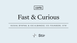 The Fast &amp; The Curious: Kushal Byatnal and Joe Albanese, co-founders of Stir