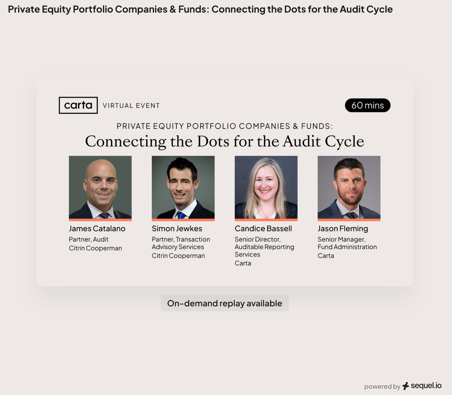 Private Equity Portfolio Companies & Funds: Connecting the Dots for the Audit Cycle