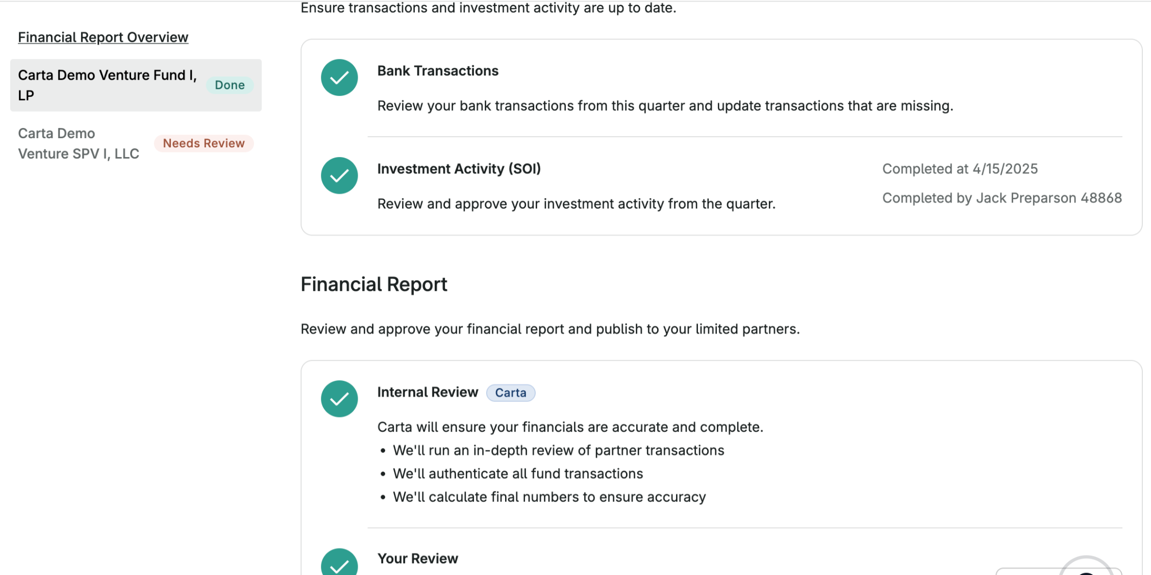 Tour Asset | Private Credit | Manage Financial Reporting