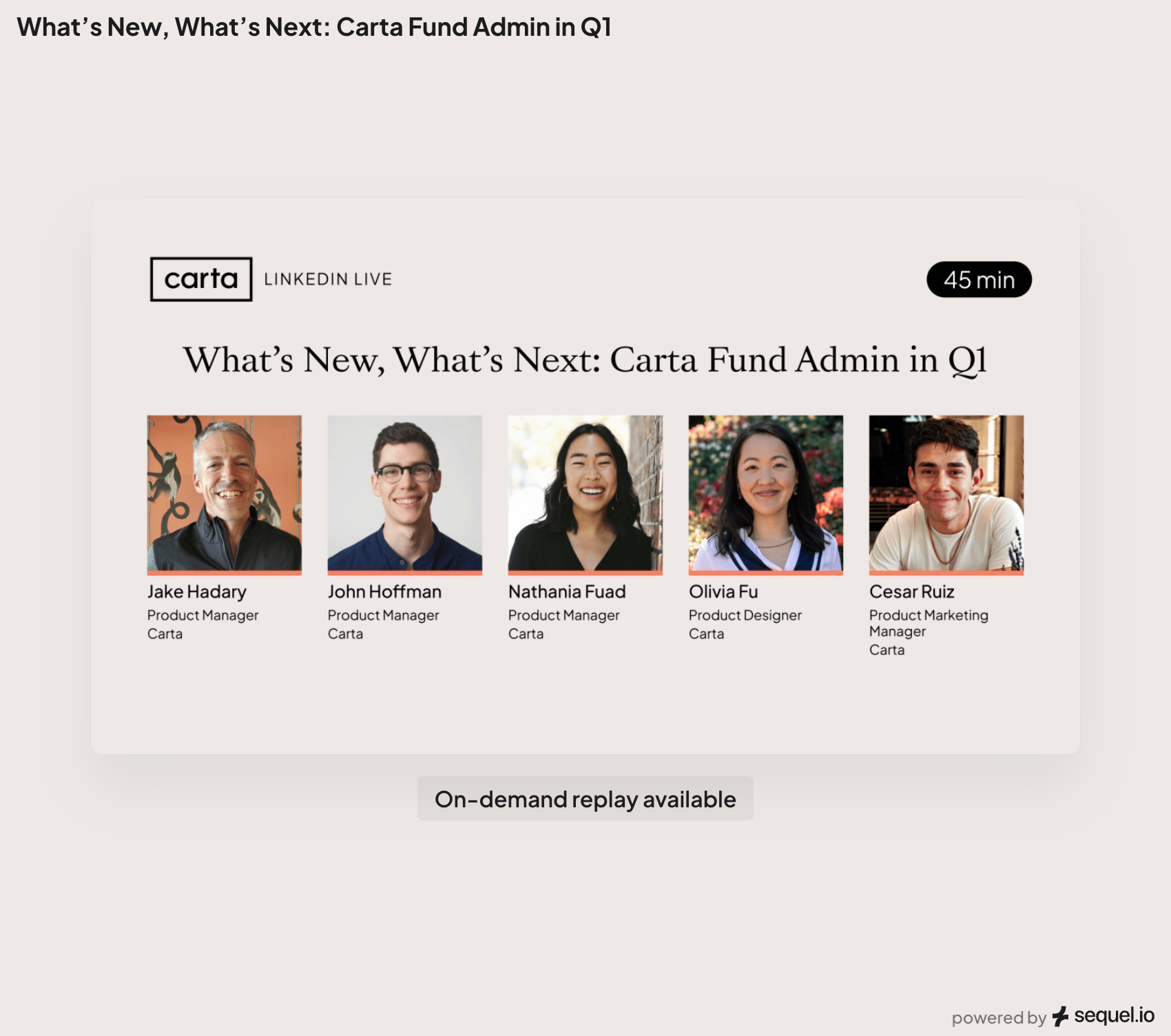 What’s New, What’s Next: Carta Fund Admin in Q1