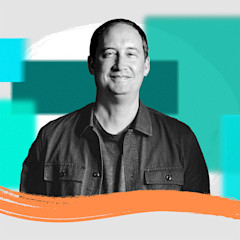 A colorful photo-illustration of journalist Marcus Wohlsen