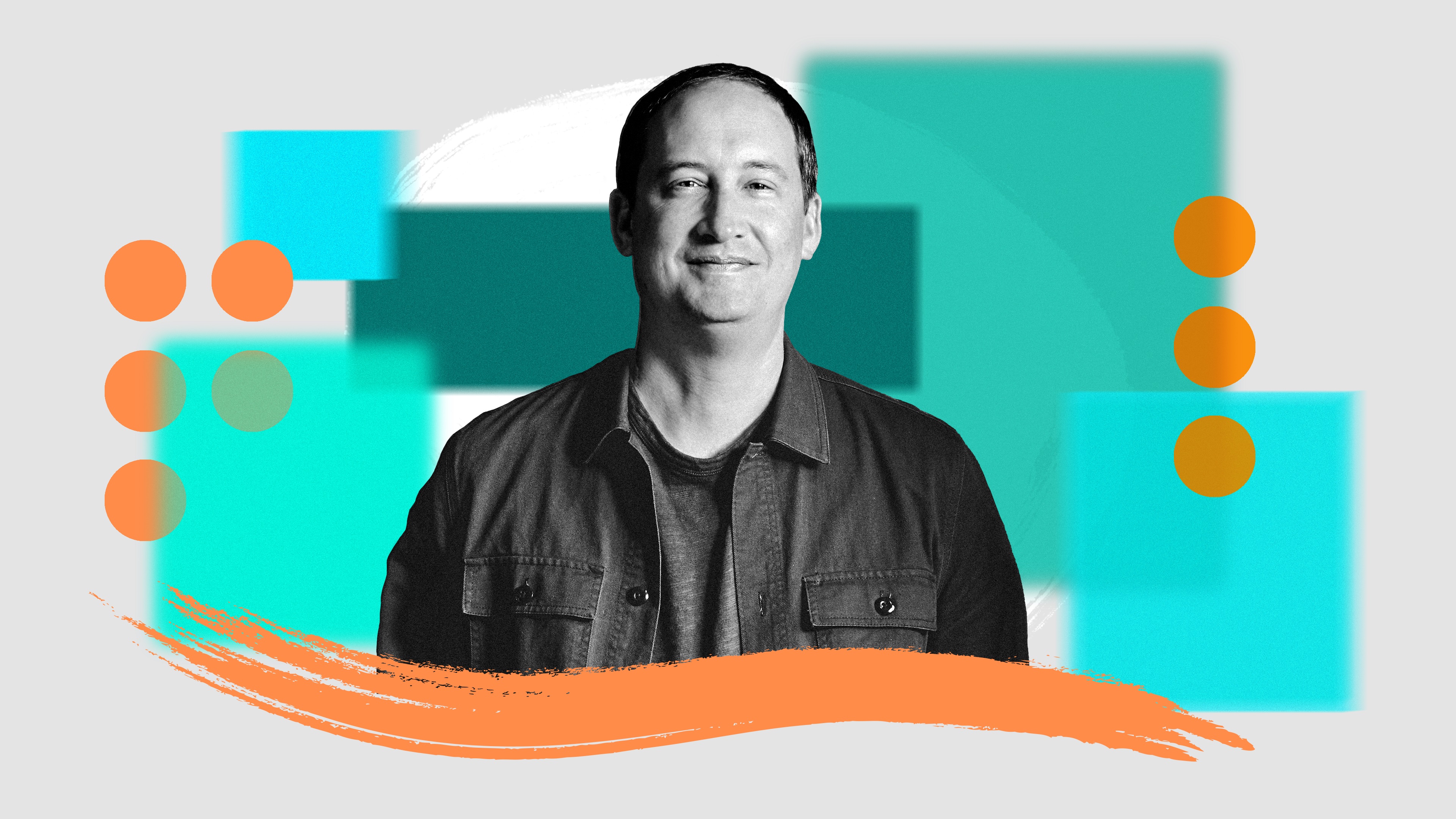 A colorful photo-illustration of journalist Marcus Wohlsen