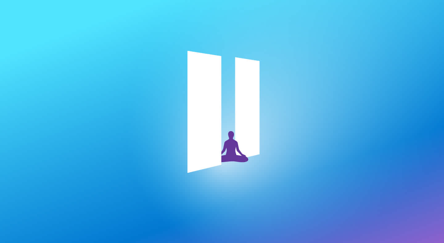 An illustration of a person resting between two meetings.