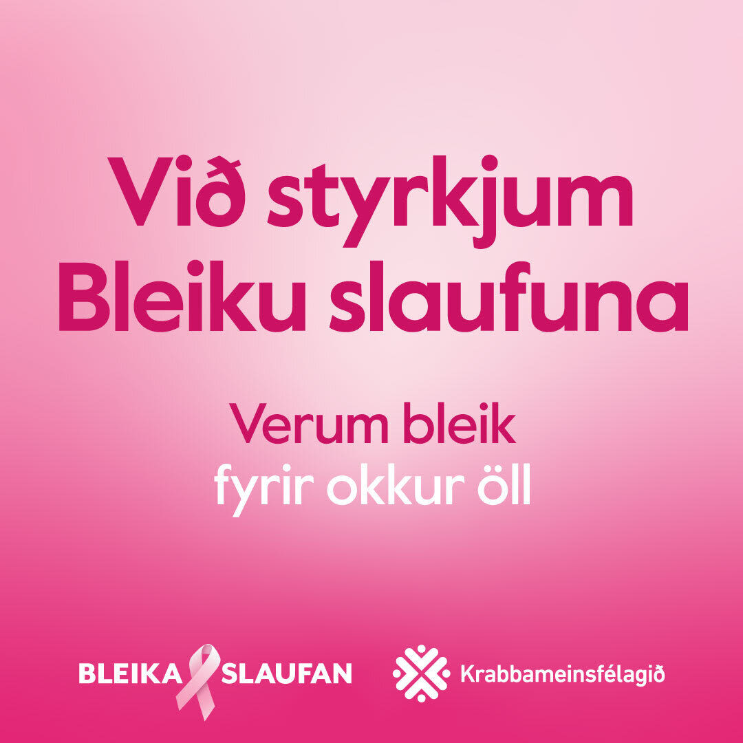 Við styrkjum bleiku slaufuna