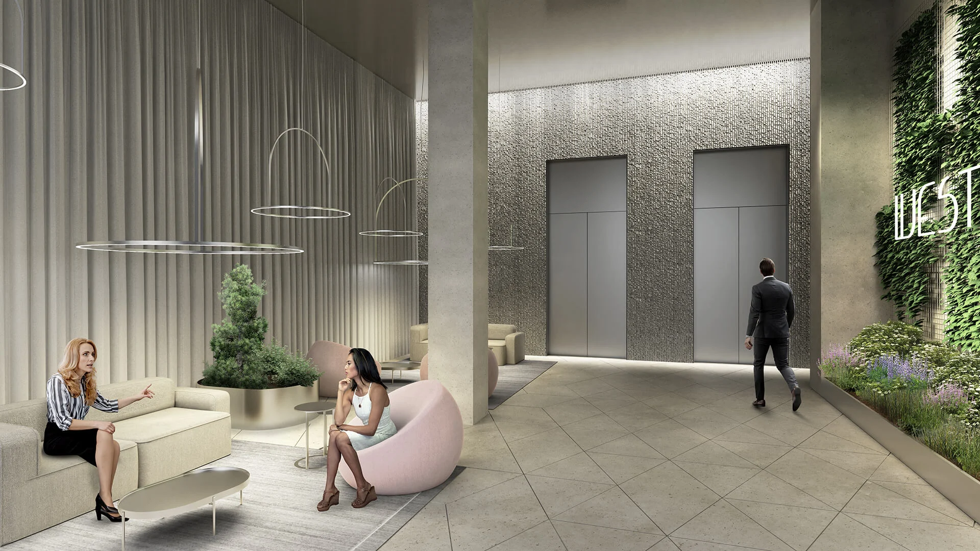 View inside the West welcoming Lobby