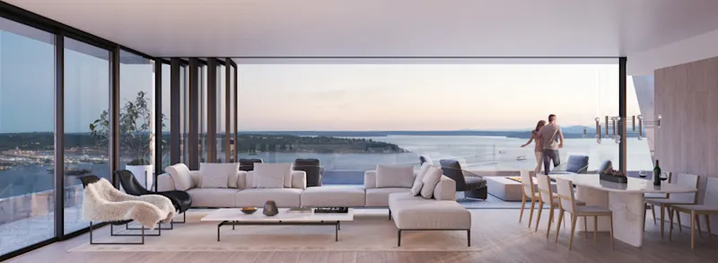 First Light, Penthouse Living Room