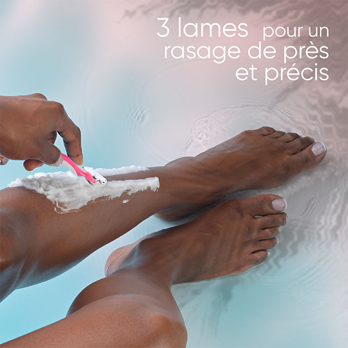 3 lames pour un rasage de prés et précis
