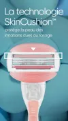 La techologie SkinCushion protege la peau des irritations dues au rasage