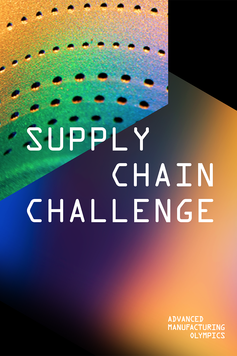 Outcast x RSO: poster promoting the Supply Chain Challenge at the Advanced Manufacturing Olympics