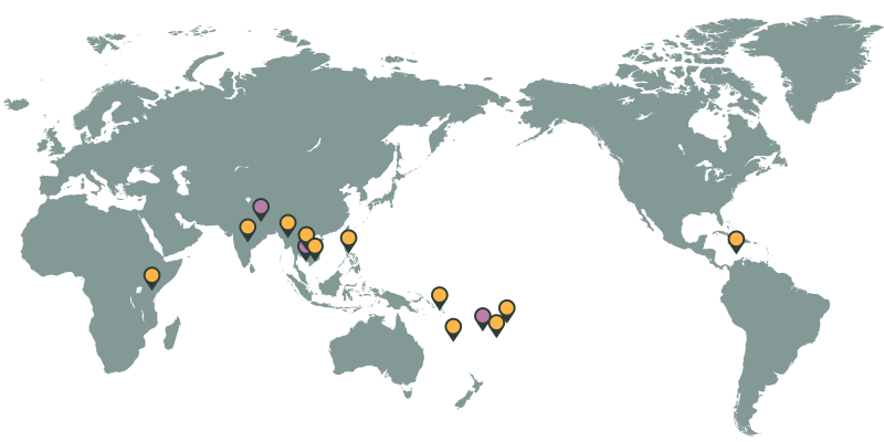International development unit map