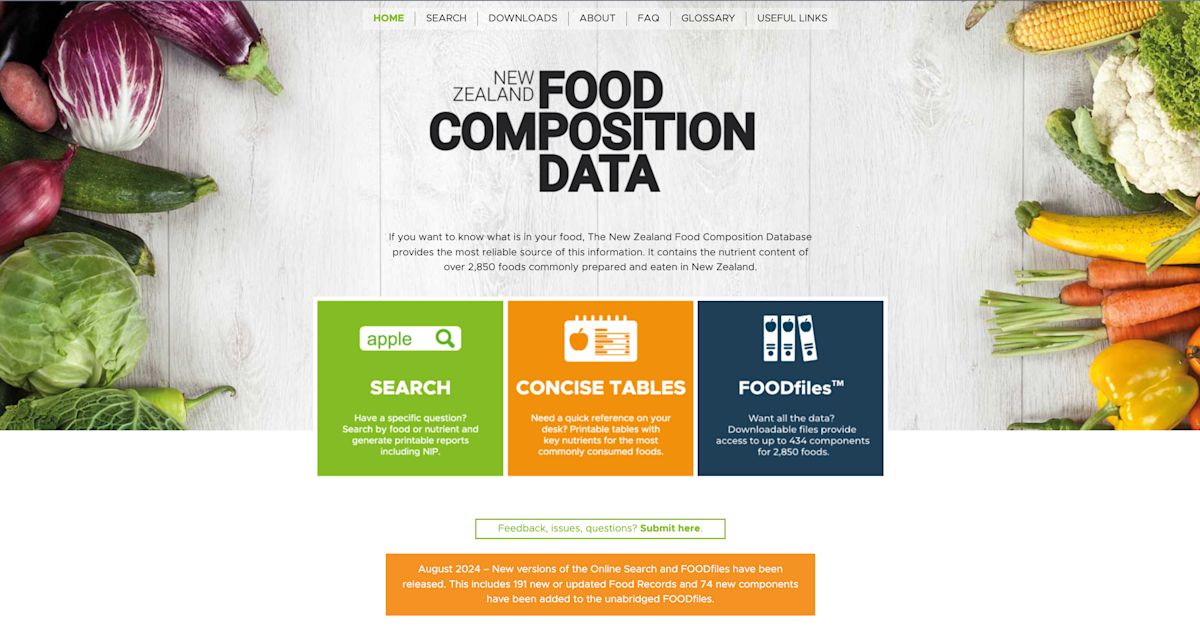 New Zealand Food Composition Database 2024: Delivering Trusted Data ...