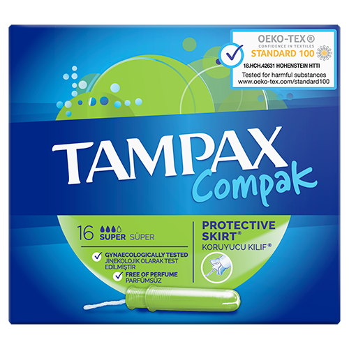 Tampax Compak Super Tampon Aplikatör 16X