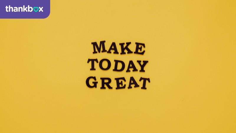 Motivational quote "Make Today Great" on yellow background