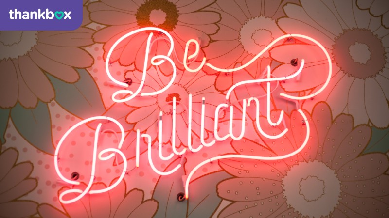 "Be Brilliant" neon light