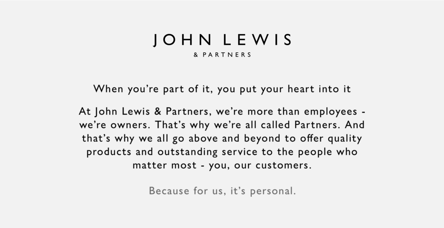 John Lewis partnership values