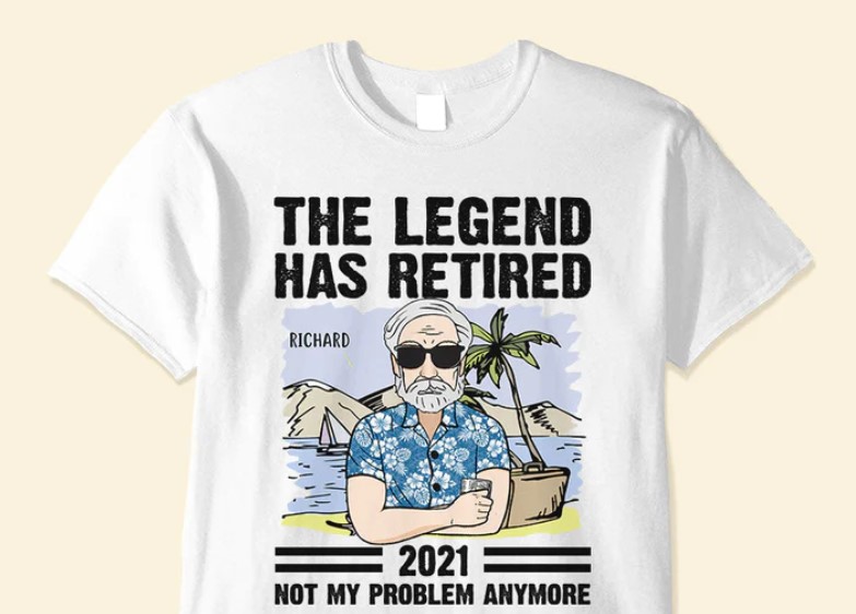 Personalised retirement T-shirt