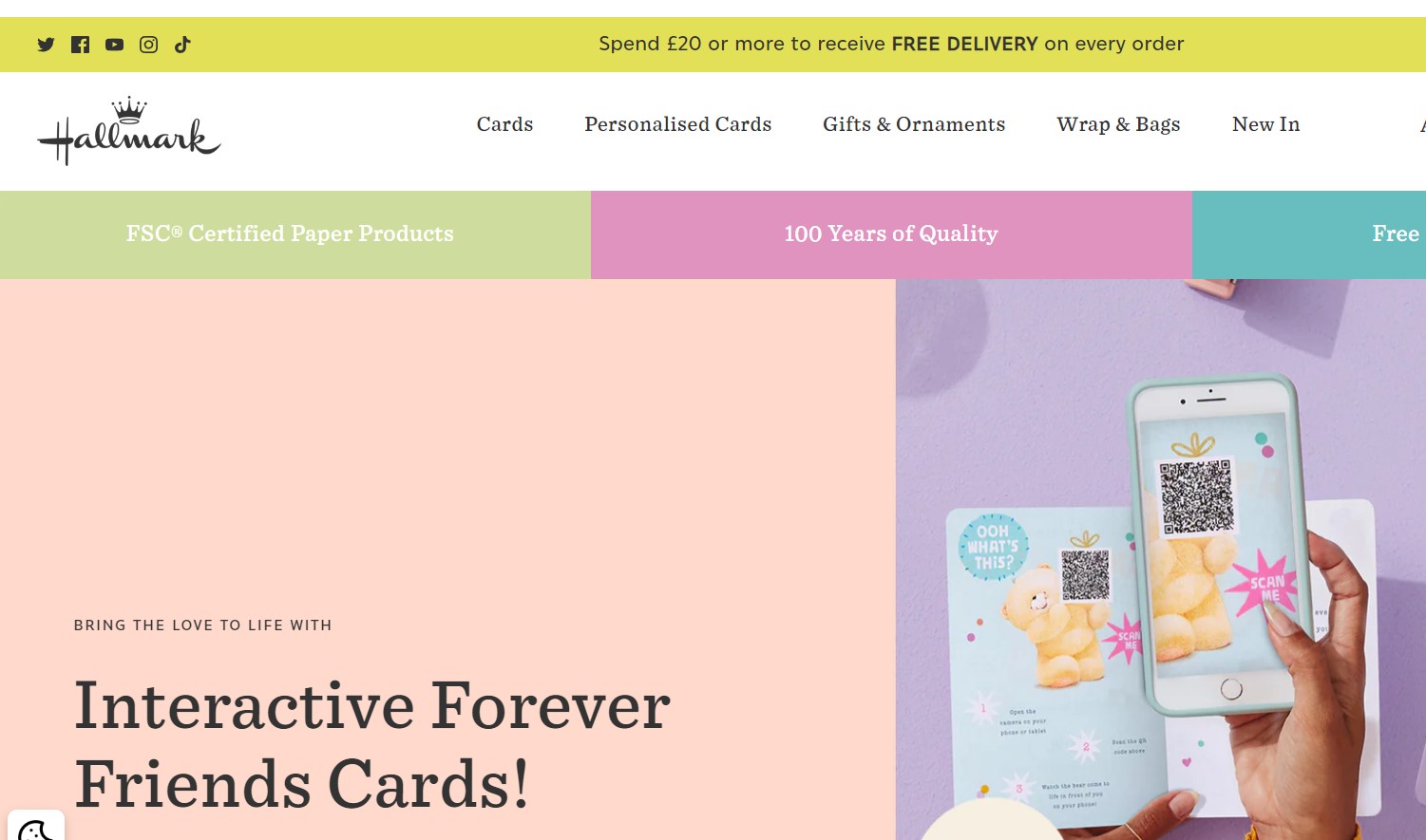 Hallmark homepage