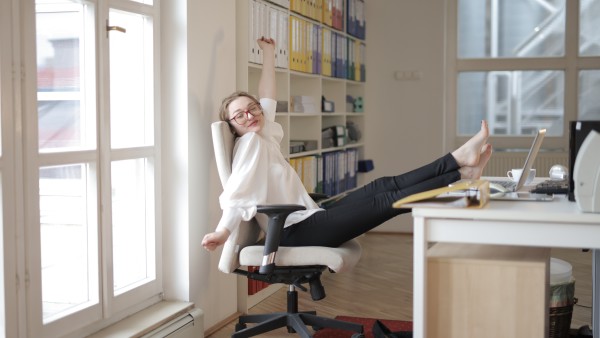 Woman taking a break in the office