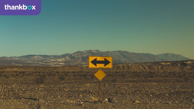 Two - way road sign