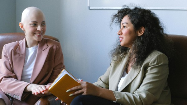 Businesswomen in a light workspace