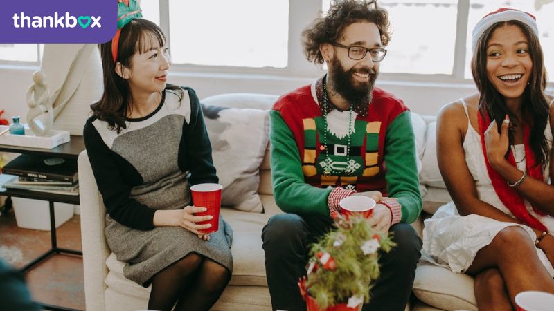 Employees Having a Christmas Party
