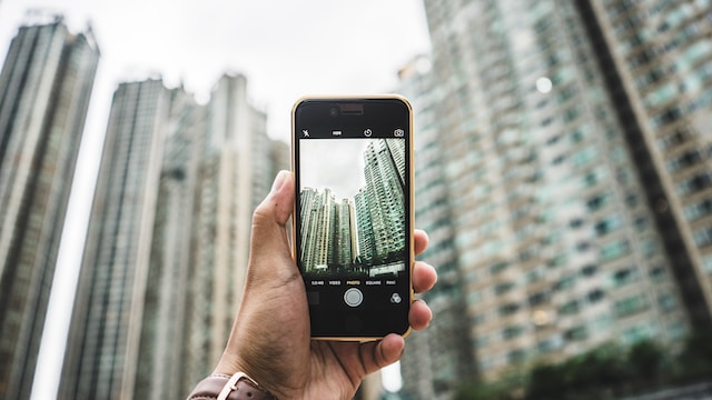 Tourist with phone