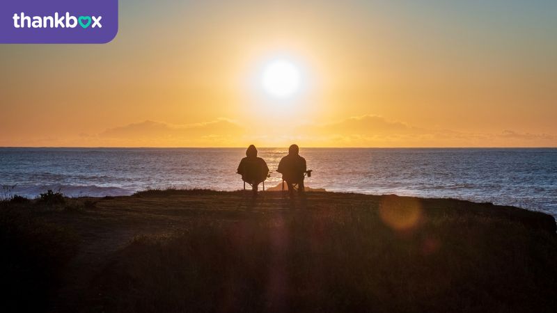 Retiring and relaxing in the sunset