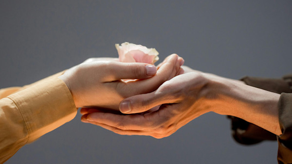 Close-up of Touching Hands