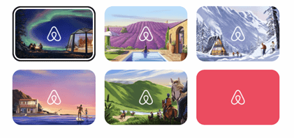 An image of Air BnB gift cards