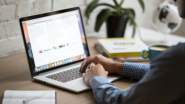 Person using laptop