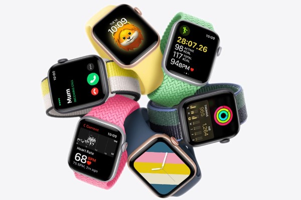 Collection of Apple Watches showing many features and colours