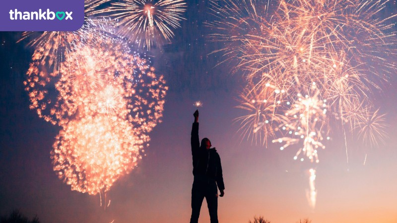 Man with fireworks