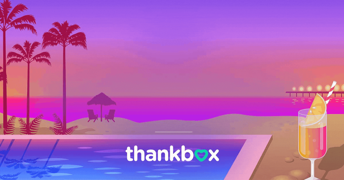 A GIF of new Thankbox summer themed backgrounds