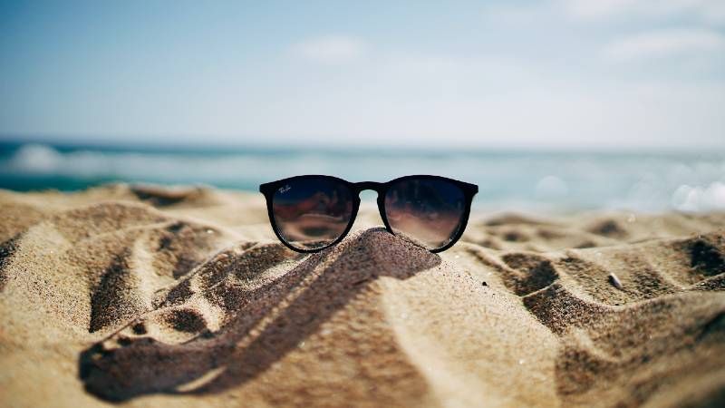 Sunglasses on a beach image